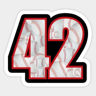 Baseball Number #42 Forty Two Lucky Favorite Jersey Number. Sticker